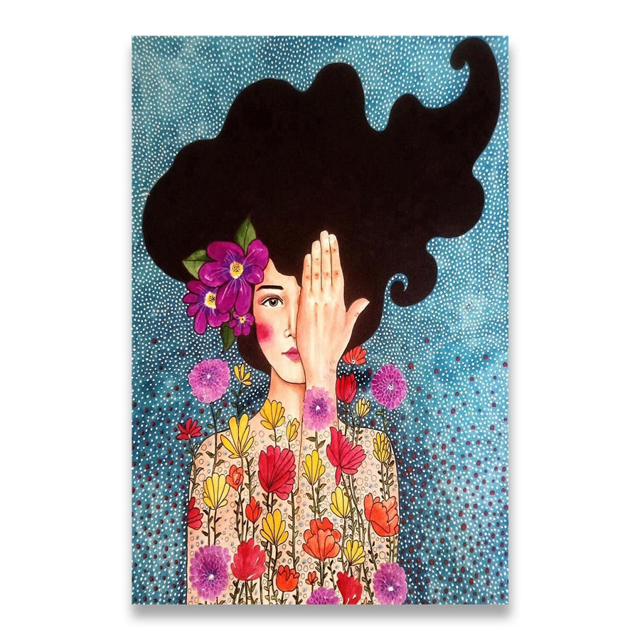 Nordic Abstract Woman Paintings