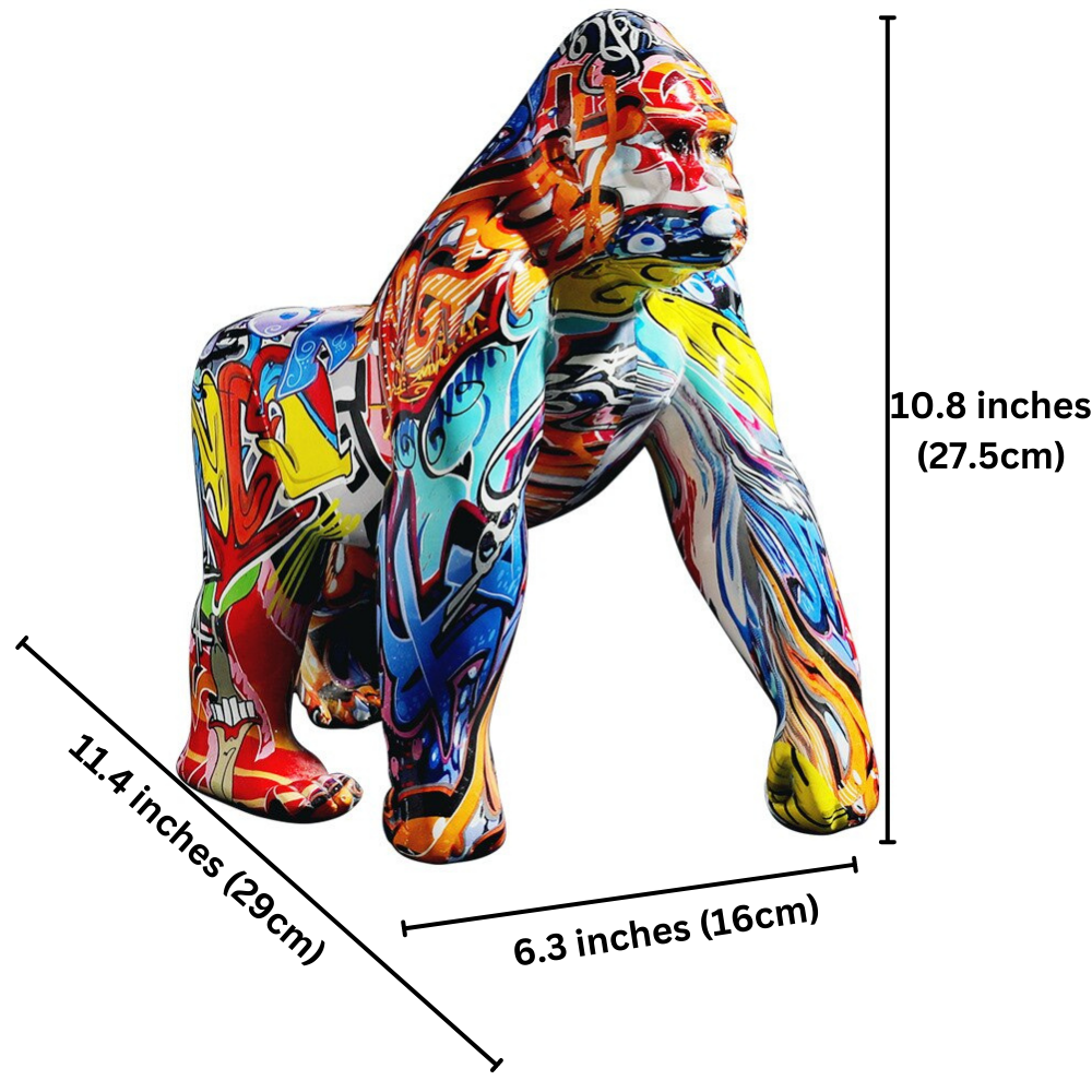 Gorilla Nordic Painted Statue