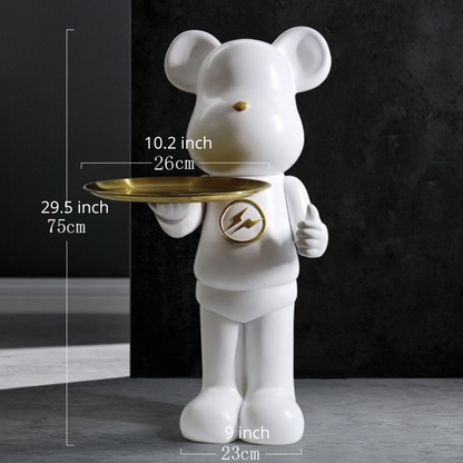 Bear Statue Tray Table