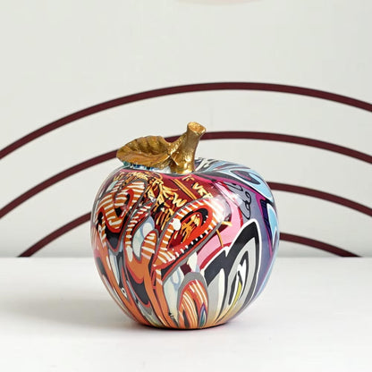 Graffiti Painted Apple Sculpture