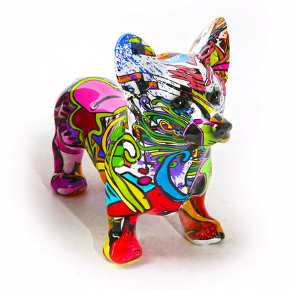Corgi Graffiti Painted Statue