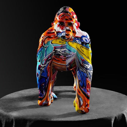 Gorilla Nordic Painted Statue