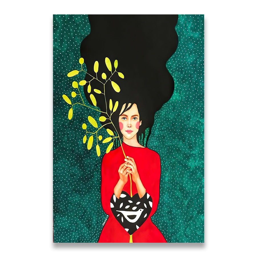 Nordic Abstract Woman Paintings