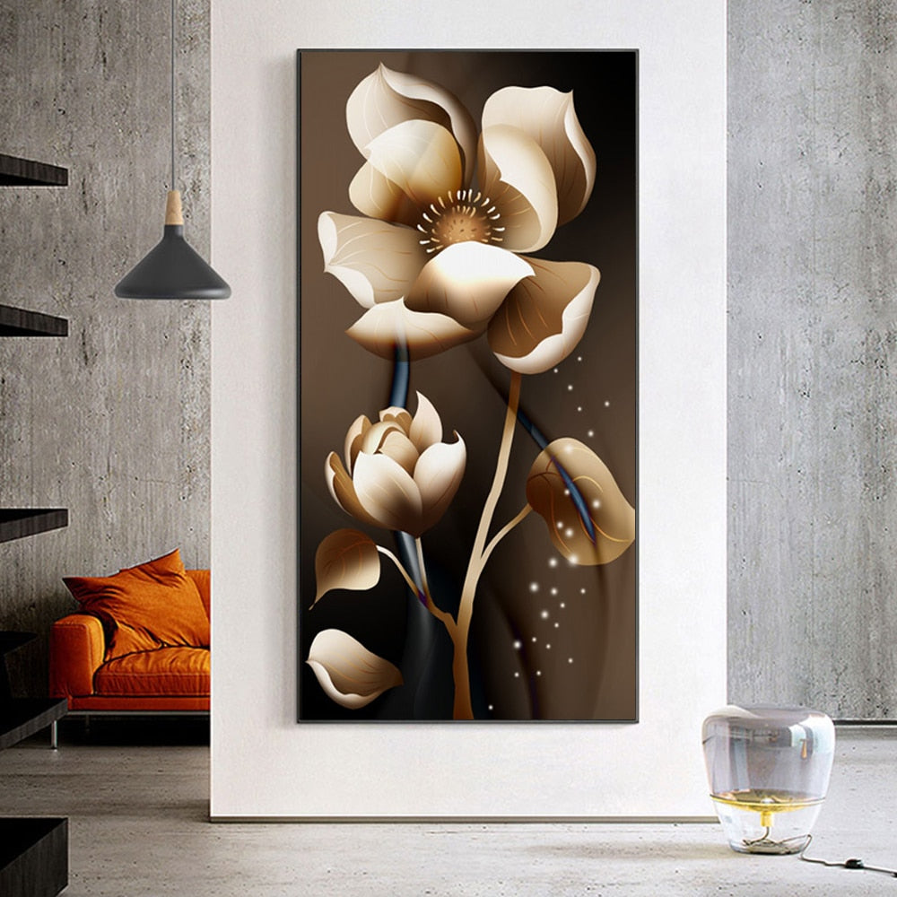 Nordic Abstract Flower Paintings