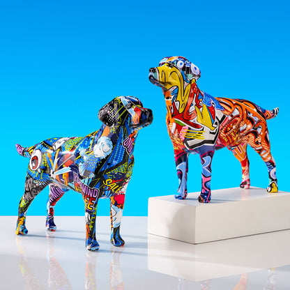 Labrador Retriever Graffiti Painted Statue